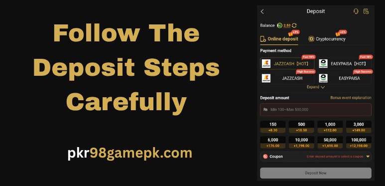 pkr 98 deposit game